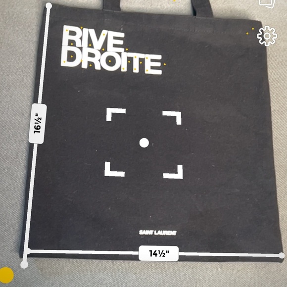❤️SOLD❤️Saint Laurent Black Tote Rive Droite Logo Canvas with bag - Picture 2 of 12